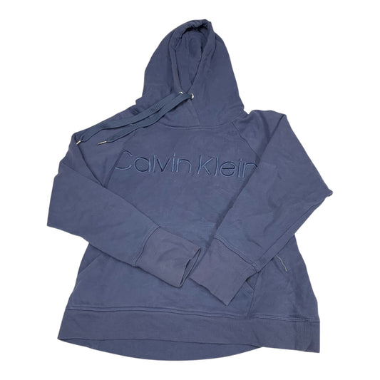 Sweatshirt Hoodie By Calvin Klein In Blue, Size: S