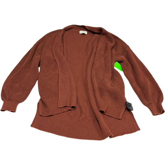 Sweater Cardigan By Universal Thread In Brown, Size: M