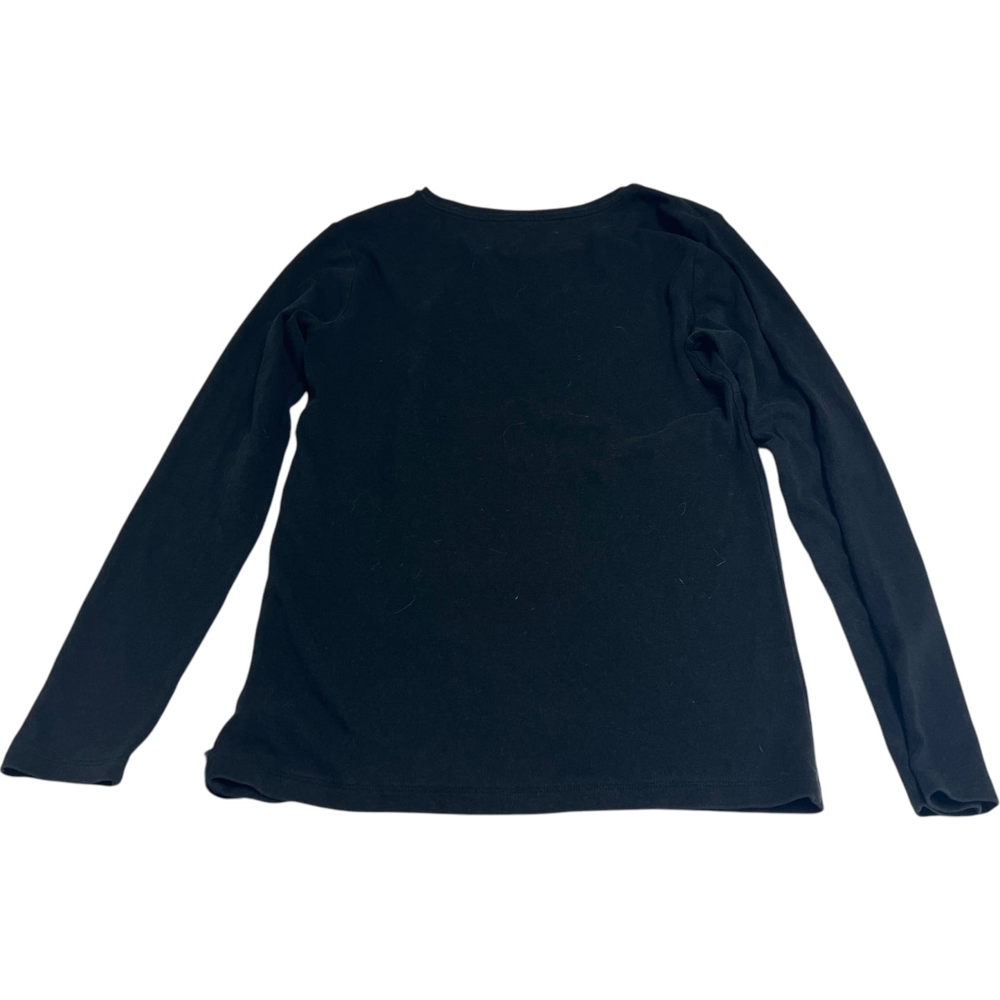 Top Long Sleeve Basic By Gap In Black, Size: L