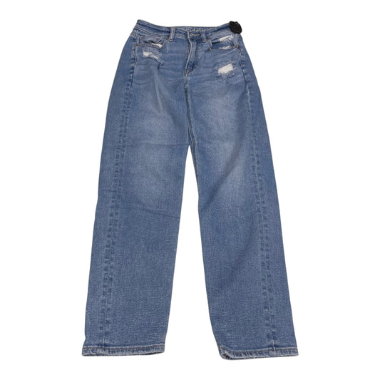 Jeans Straight By American Eagle In Blue Denim, Size: 0