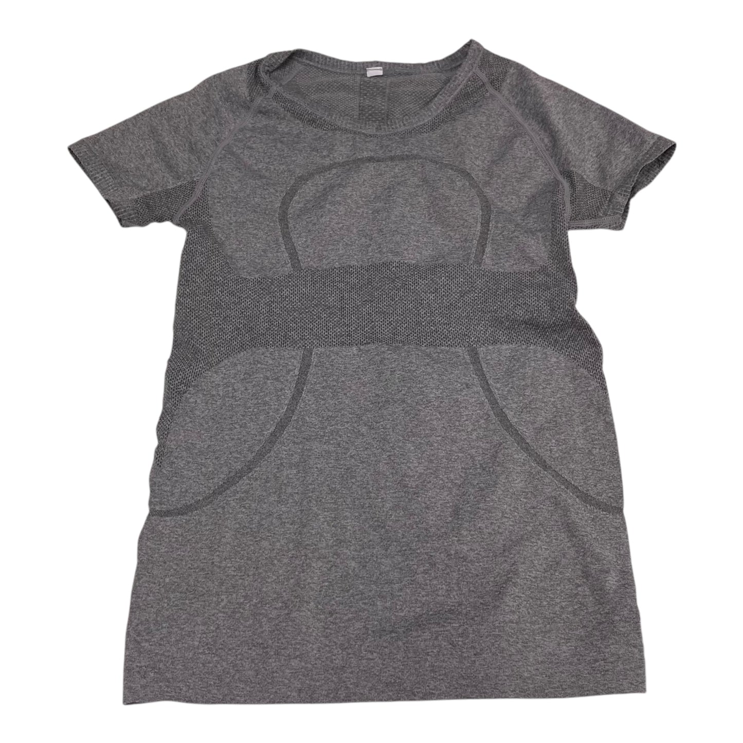 Athletic Top Short Sleeve By Lululemon In Grey, Size: S