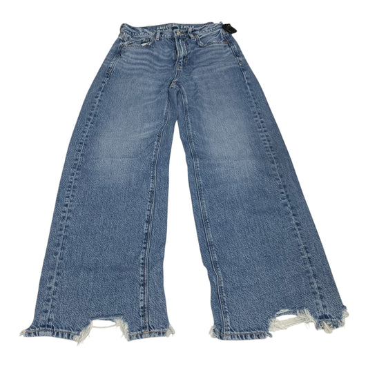 Jeans Wide Leg By American Eagle In Blue Denim, Size: 000