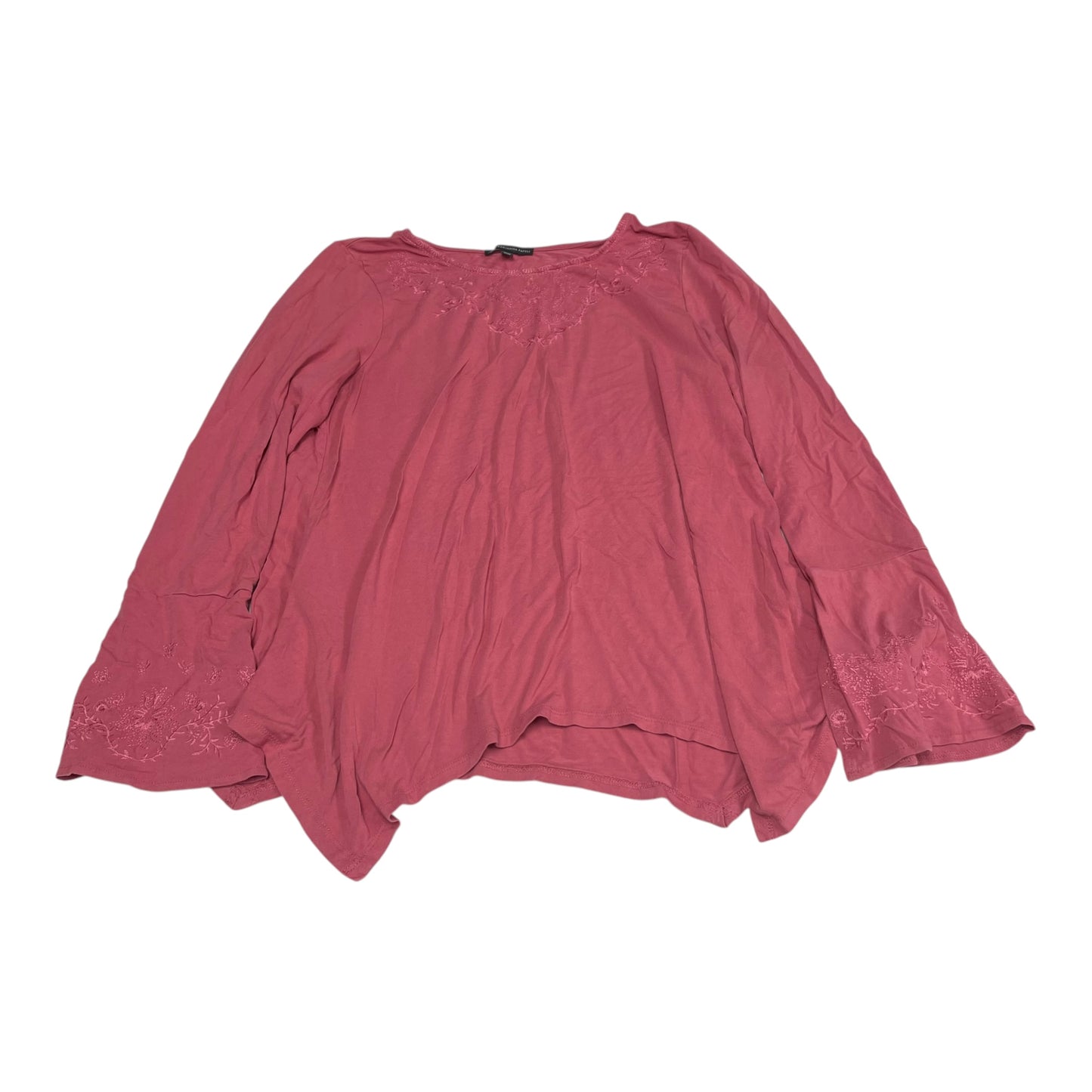 Top Long Sleeve By Adrianna Papell In Pink, Size: M