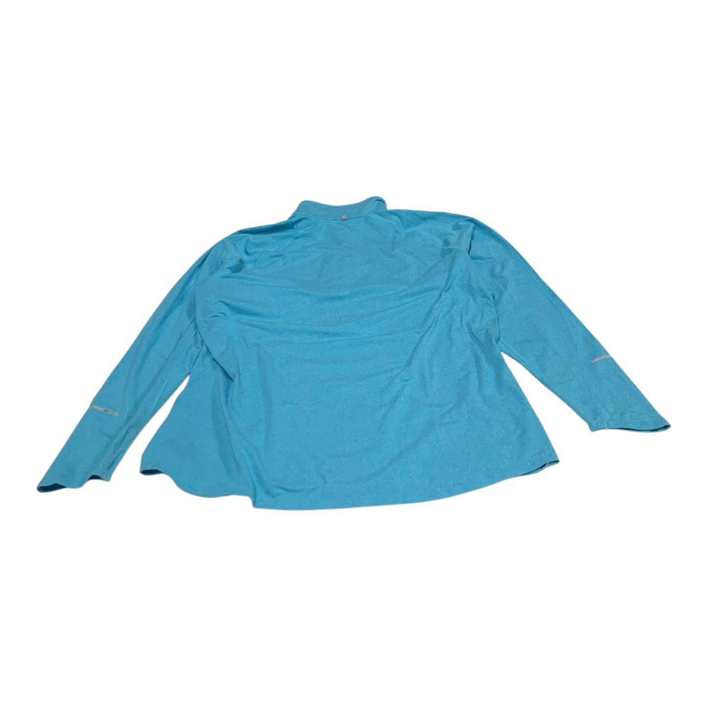 Athletic Top Long Sleeve Collar By Nike Apparel In Blue, Size: 1x