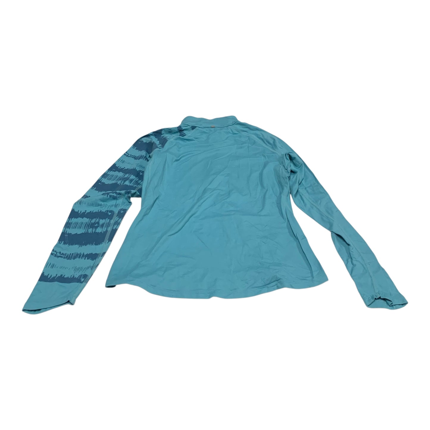 Athletic Top Long Sleeve Collar By Nike Apparel In Blue, Size: M