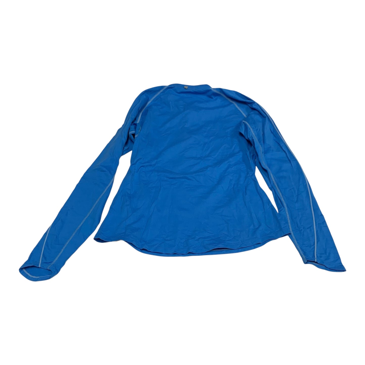 Athletic Top Long Sleeve Collar By Nike Apparel In Blue, Size: M