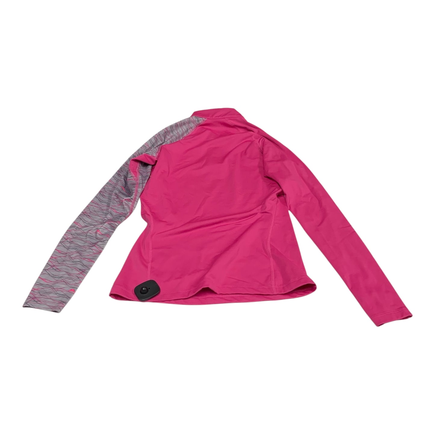 Athletic Top Long Sleeve Collar By Nike Apparel In Pink, Size: M