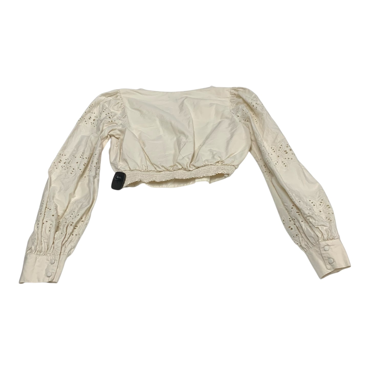 Top Long Sleeve By Express In Cream, Size: M