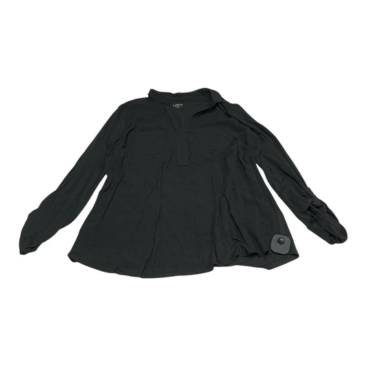 Top Long Sleeve By Loft In Black, Size: M