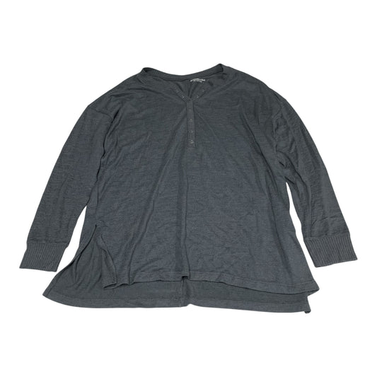 Top Long Sleeve By Abercrombie And Fitch In Grey, Size: L