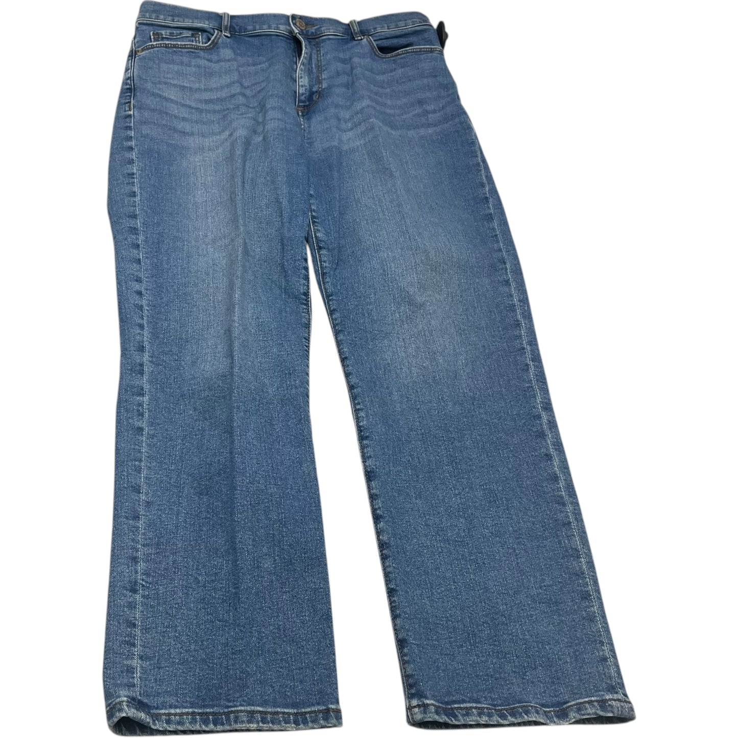 Jeans Straight By Loft In Blue Denim, Size: 10