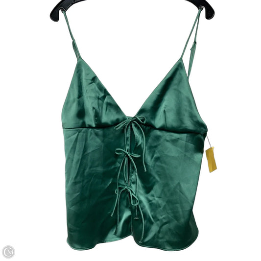 Blouse Sleeveless By Zara In Green, Size: L