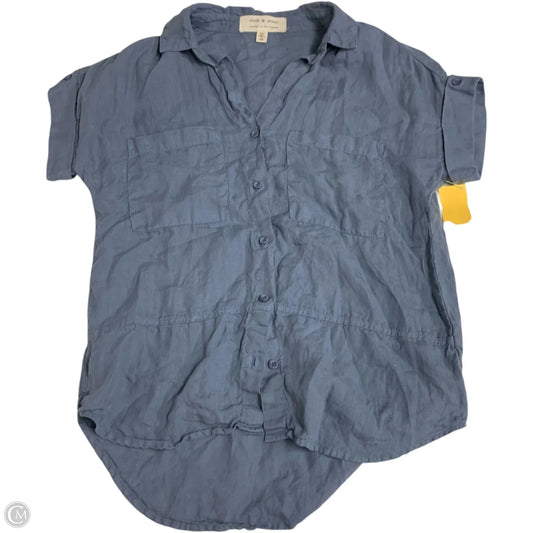 Top Short Sleeve By Cloth & Stone In Blue, Size: Xs