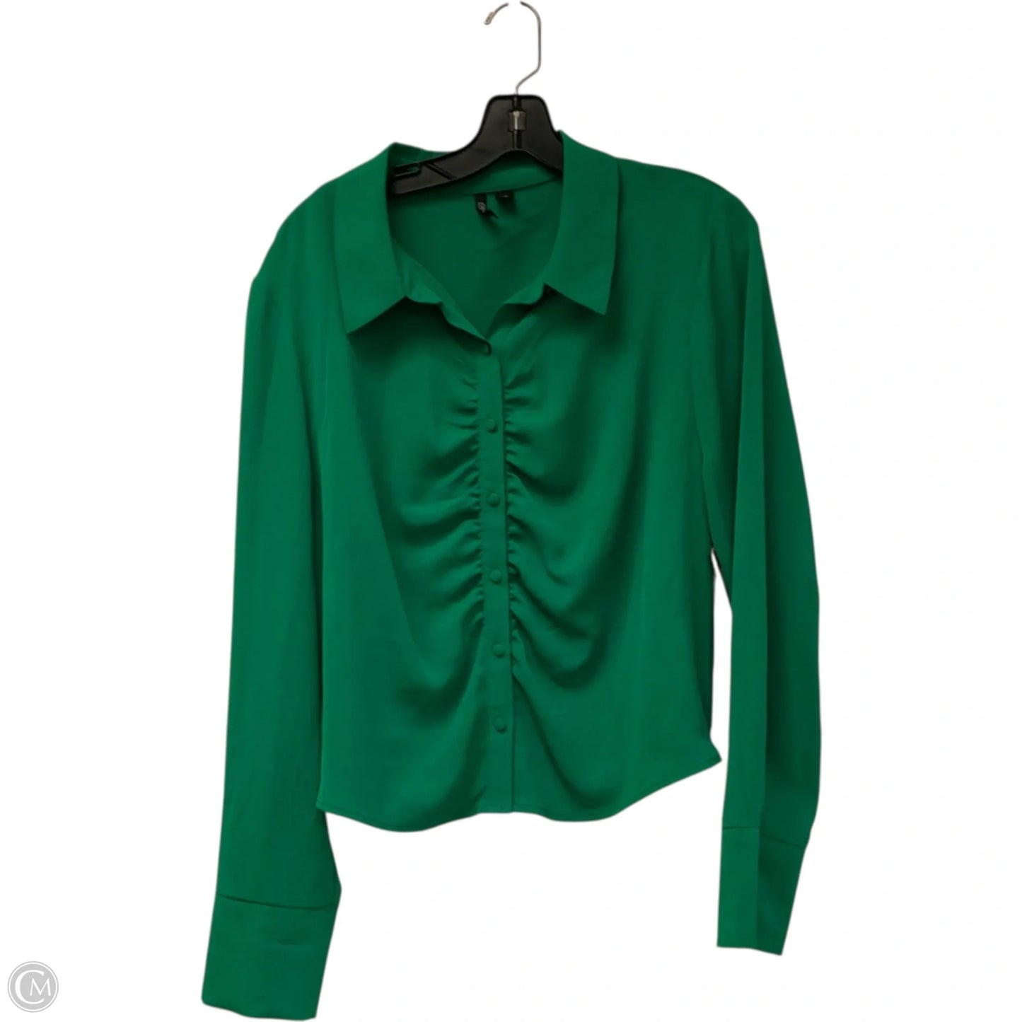 Blouse Long Sleeve By Versona In Green, Size: Xxl