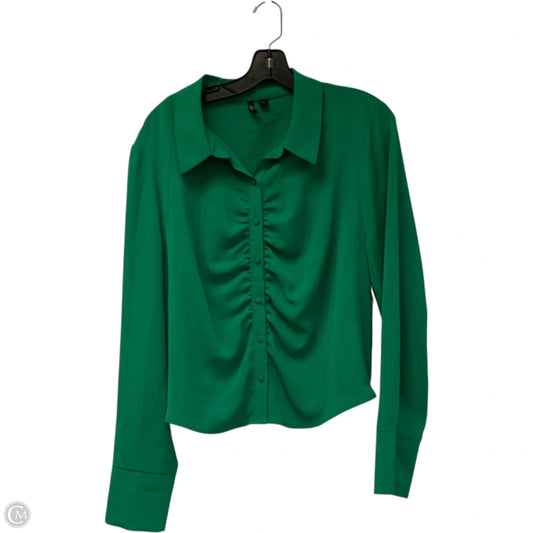 Blouse Long Sleeve By Versona In Green, Size: Xxl