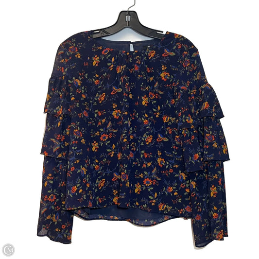 Blouse Long Sleeve By Madewell In Navy, Size: S