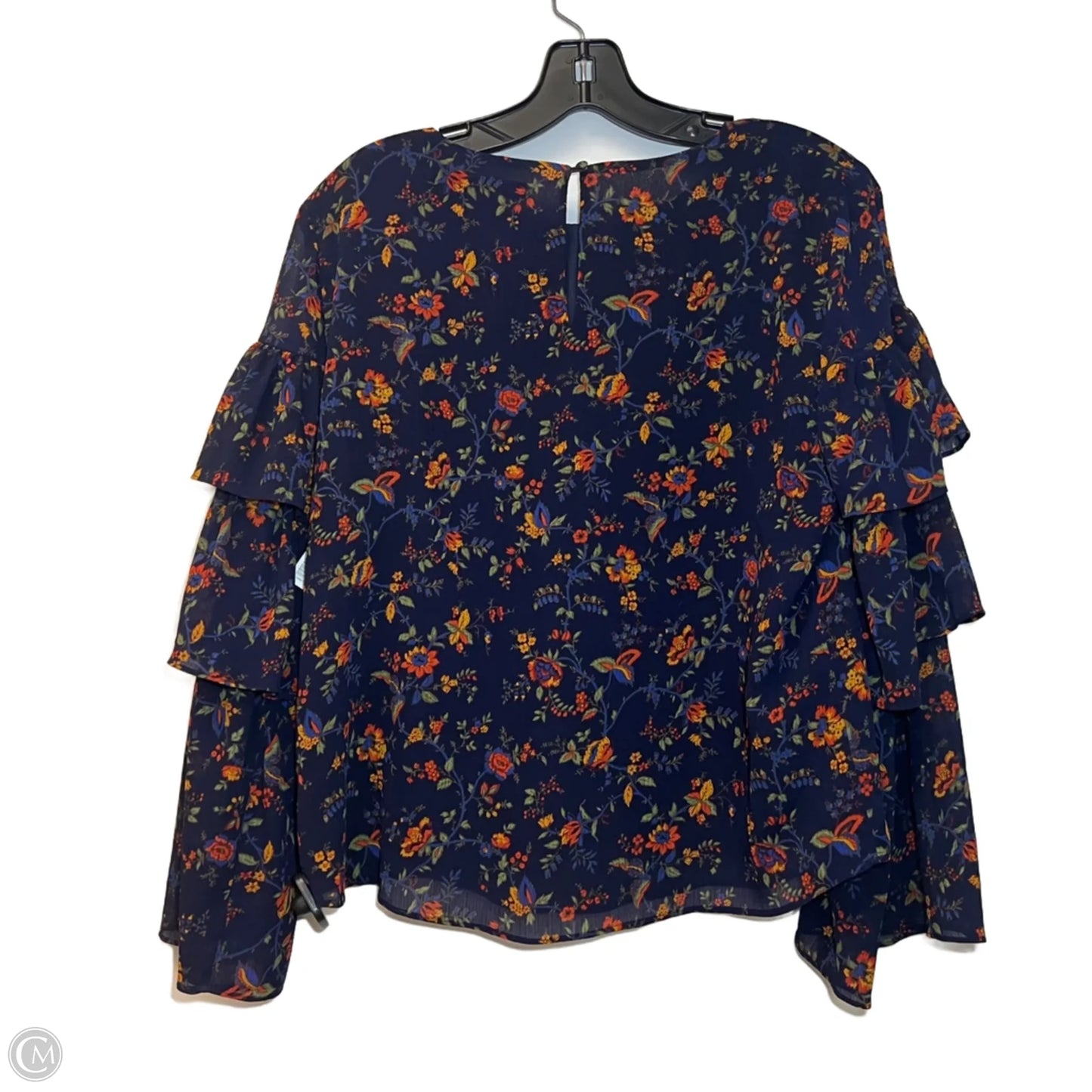 Blouse Long Sleeve By Madewell In Navy, Size: S