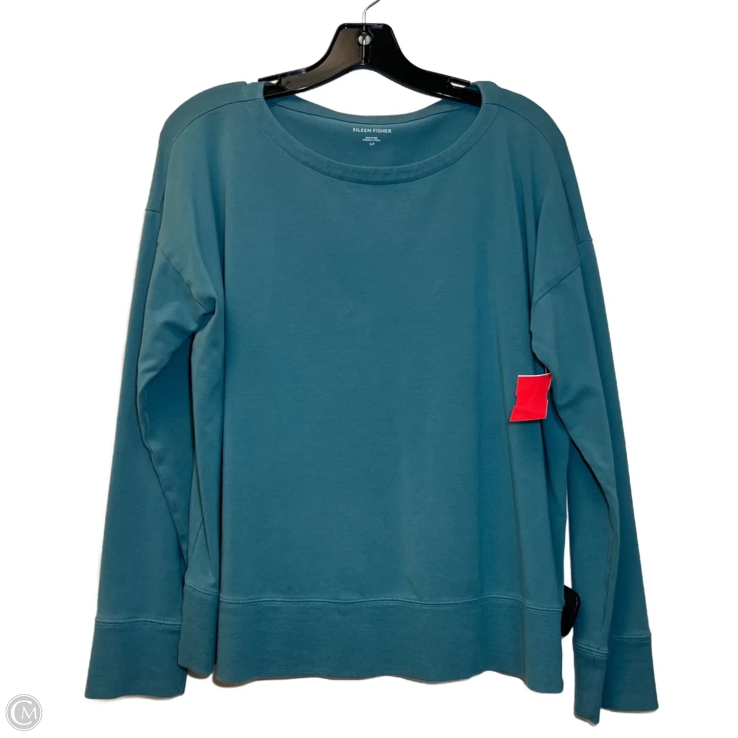 Top Long Sleeve Basic By Eileen Fisher In Blue, Size: S