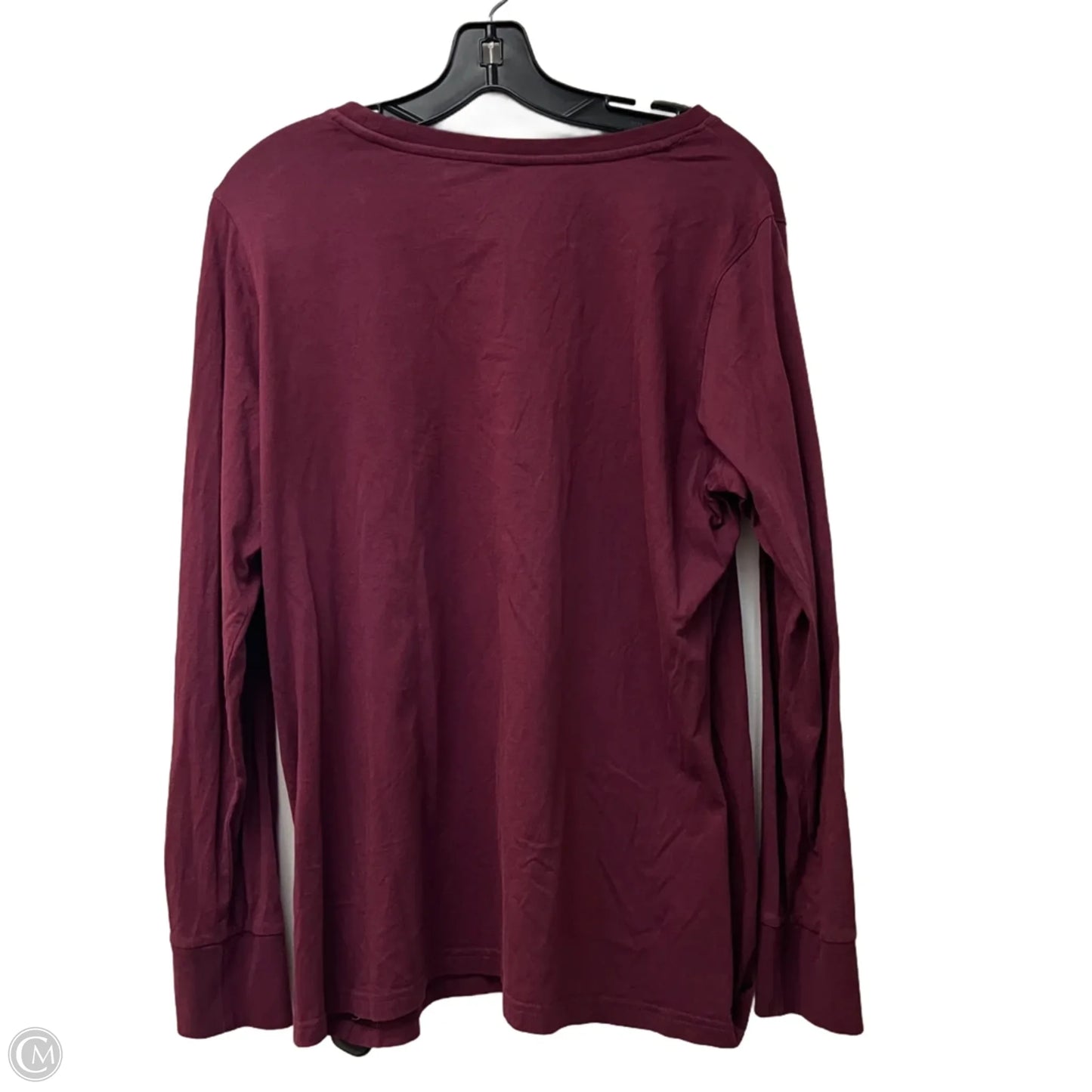 Athletic Top Long Sleeve Collar By Adidas In Red, Size: 2x