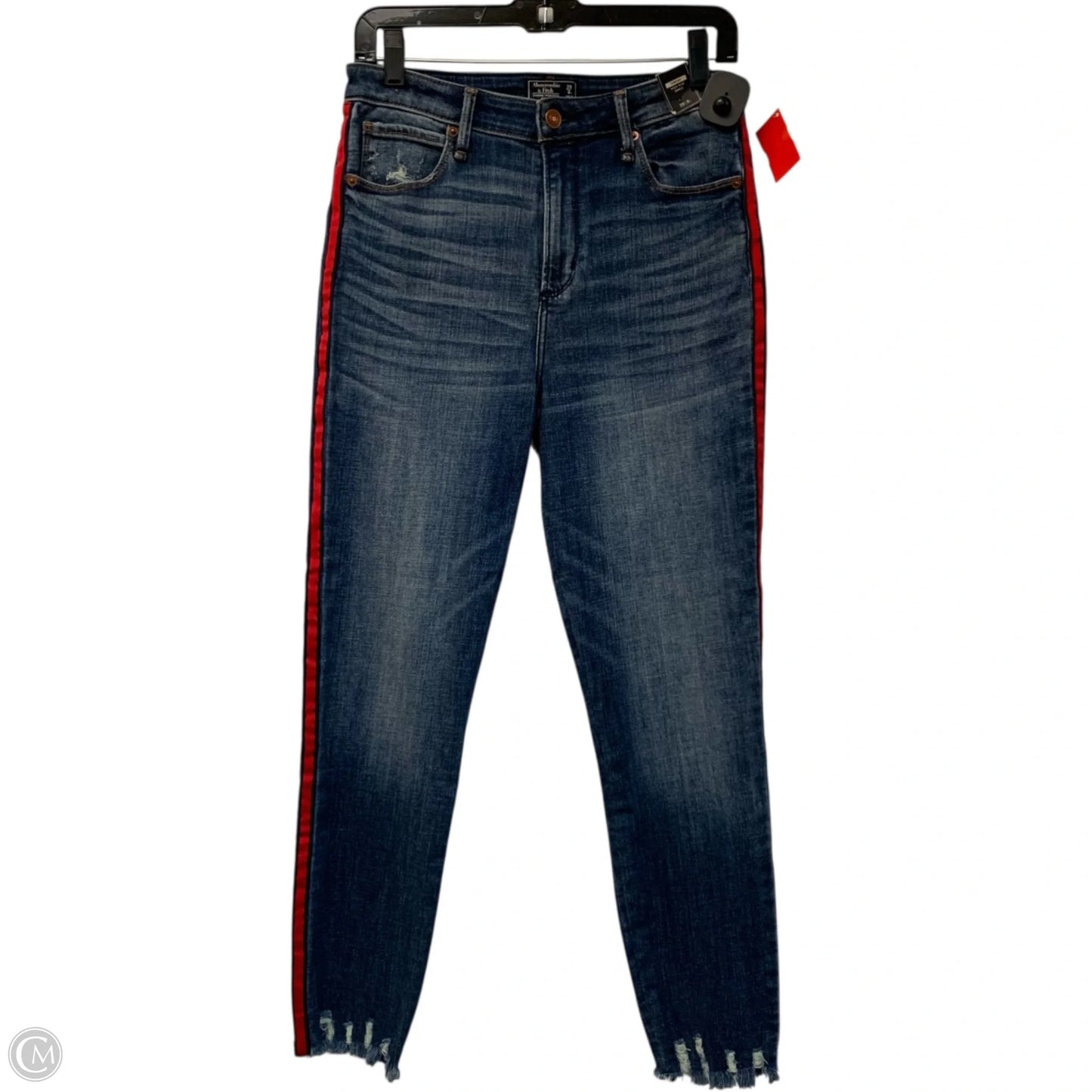 Jeans Skinny By Abercrombie And Fitch In Blue Denim, Size: 8