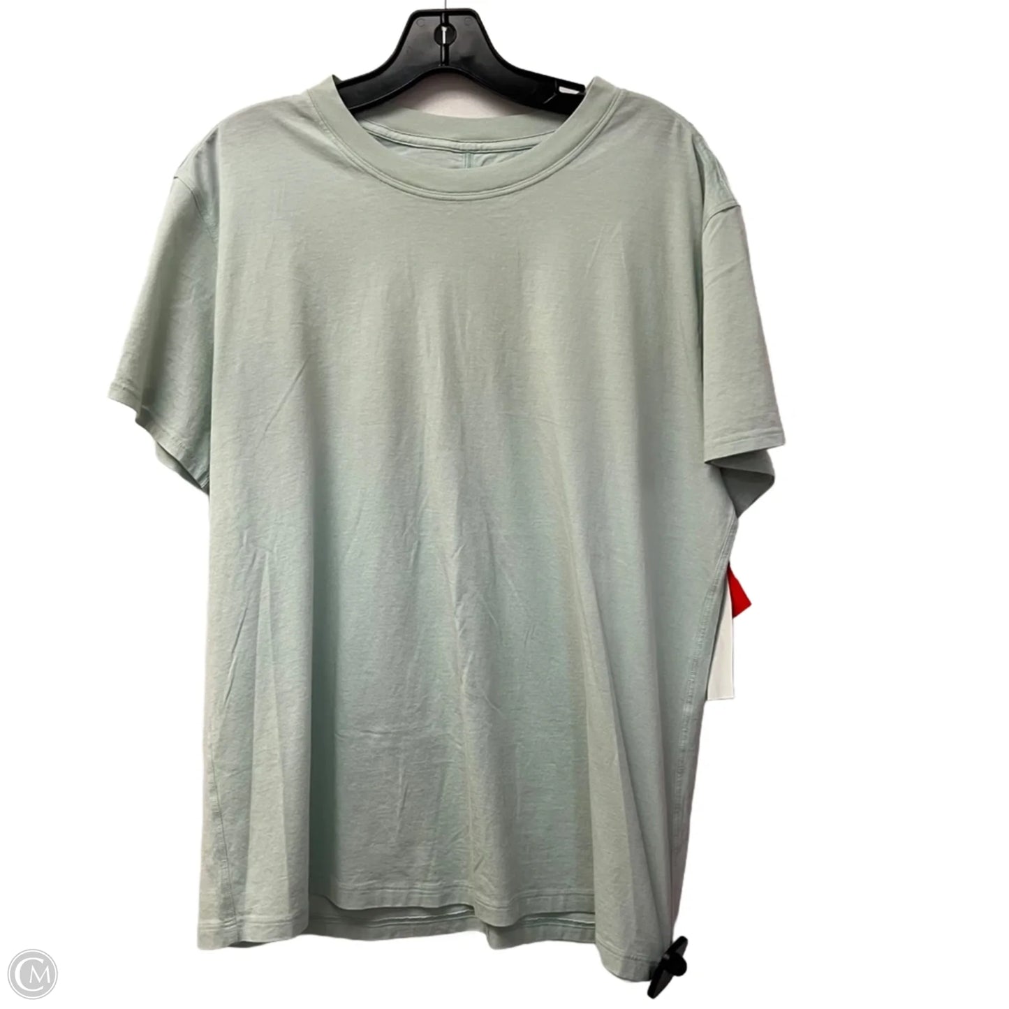 Athletic Top Short Sleeve By Lululemon In Green, Size: L