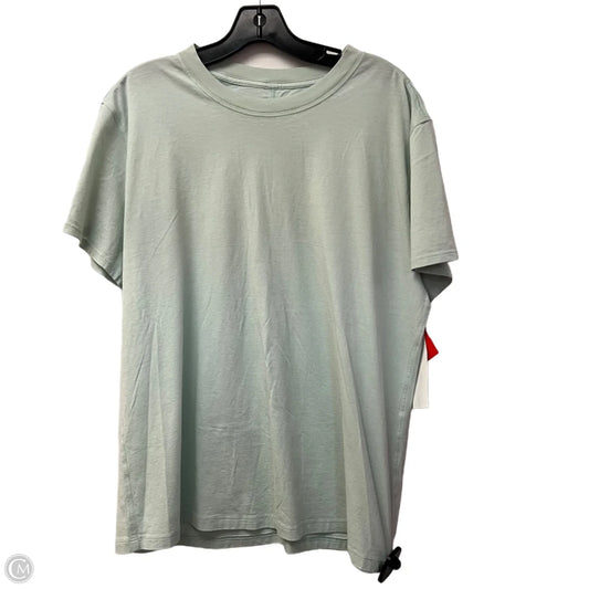 Athletic Top Short Sleeve By Lululemon In Green, Size: L