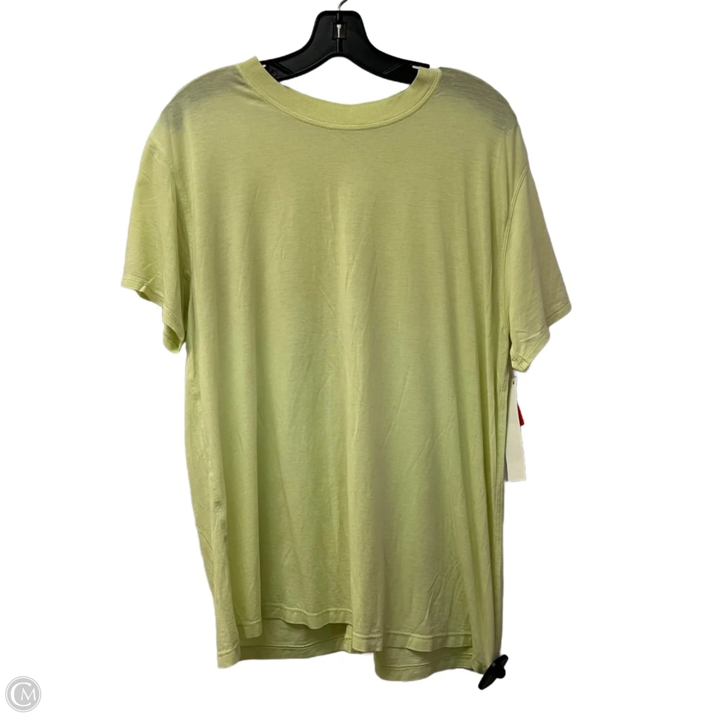 Athletic Top Short Sleeve By Lululemon In Yellow, Size: L