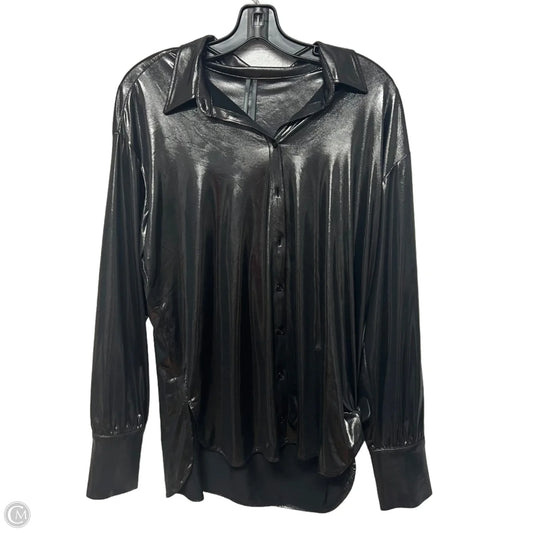 Top Long Sleeve By Anthropologie In Silver, Size: S