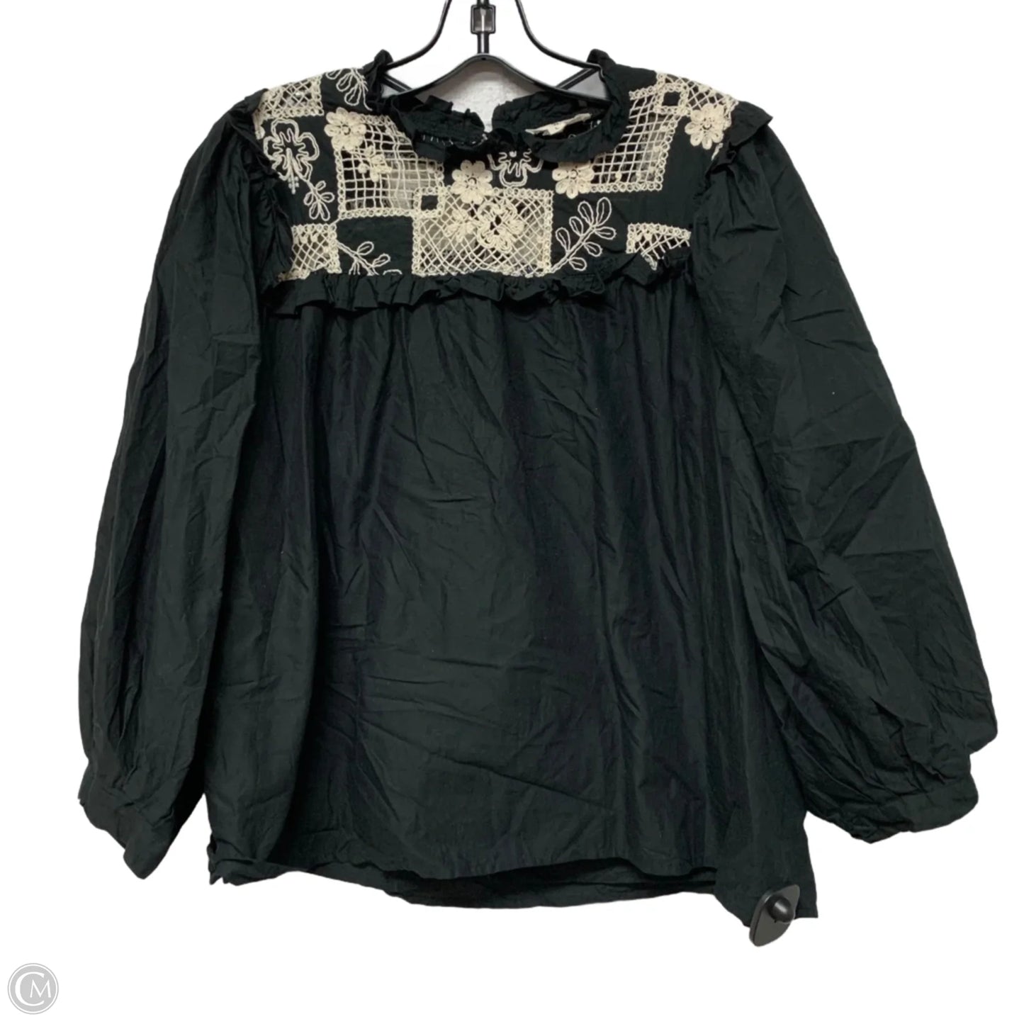 Top Long Sleeve By Entro In Black, Size: L