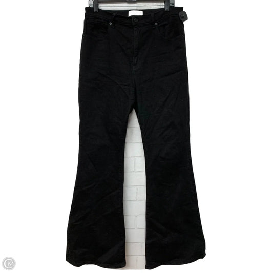 Jeans Flared By Abercrombie And Fitch In Black Denim, Size: 14