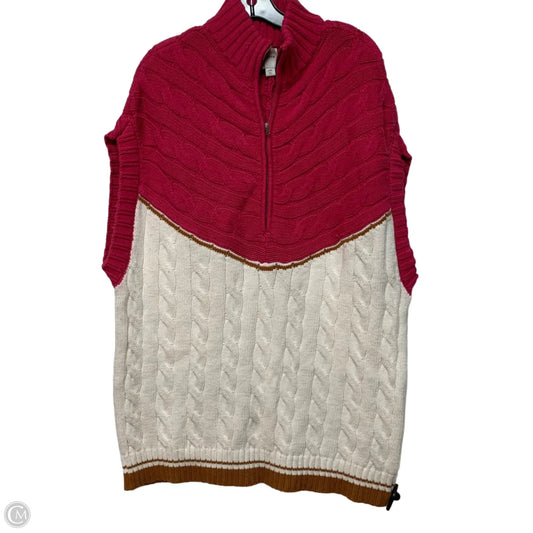Dress Sweater By Maeve In Pink & Tan, Size: L