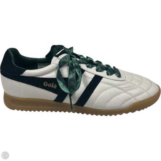 Shoes Sneakers By Gola In Green & White, Size: 10
