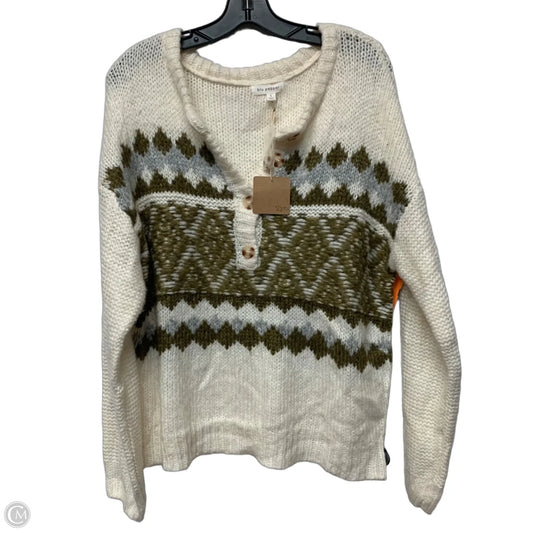 Sweater By Blu Pepper In Cream, Size: L