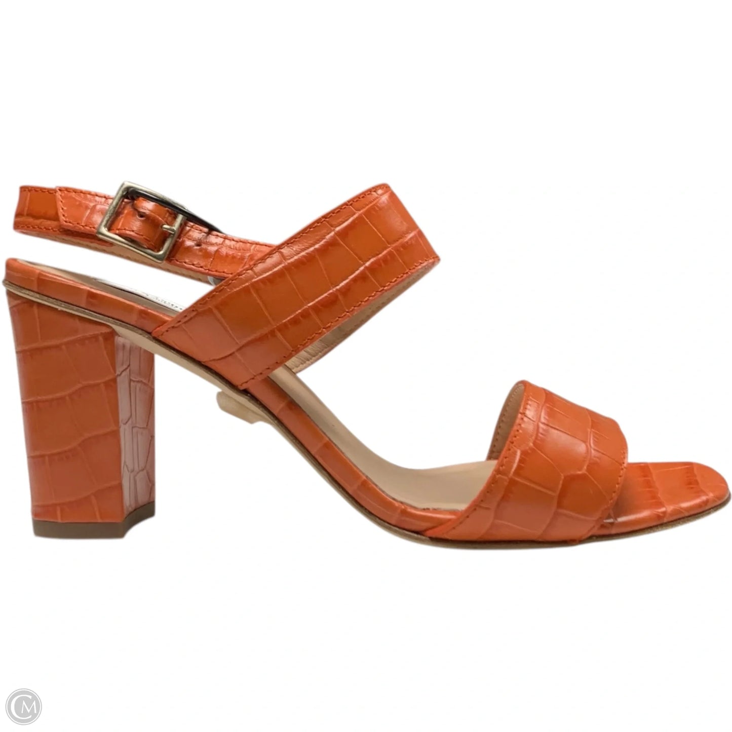 Sandals Heels Block By Lk Bennett In Orange, Size: 8.5