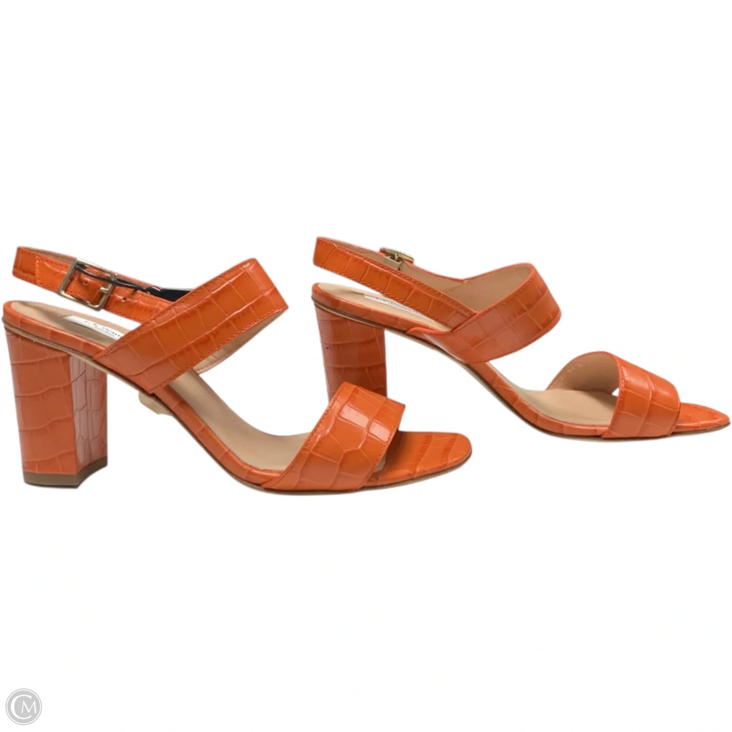 Sandals Heels Block By Lk Bennett In Orange, Size: 8.5