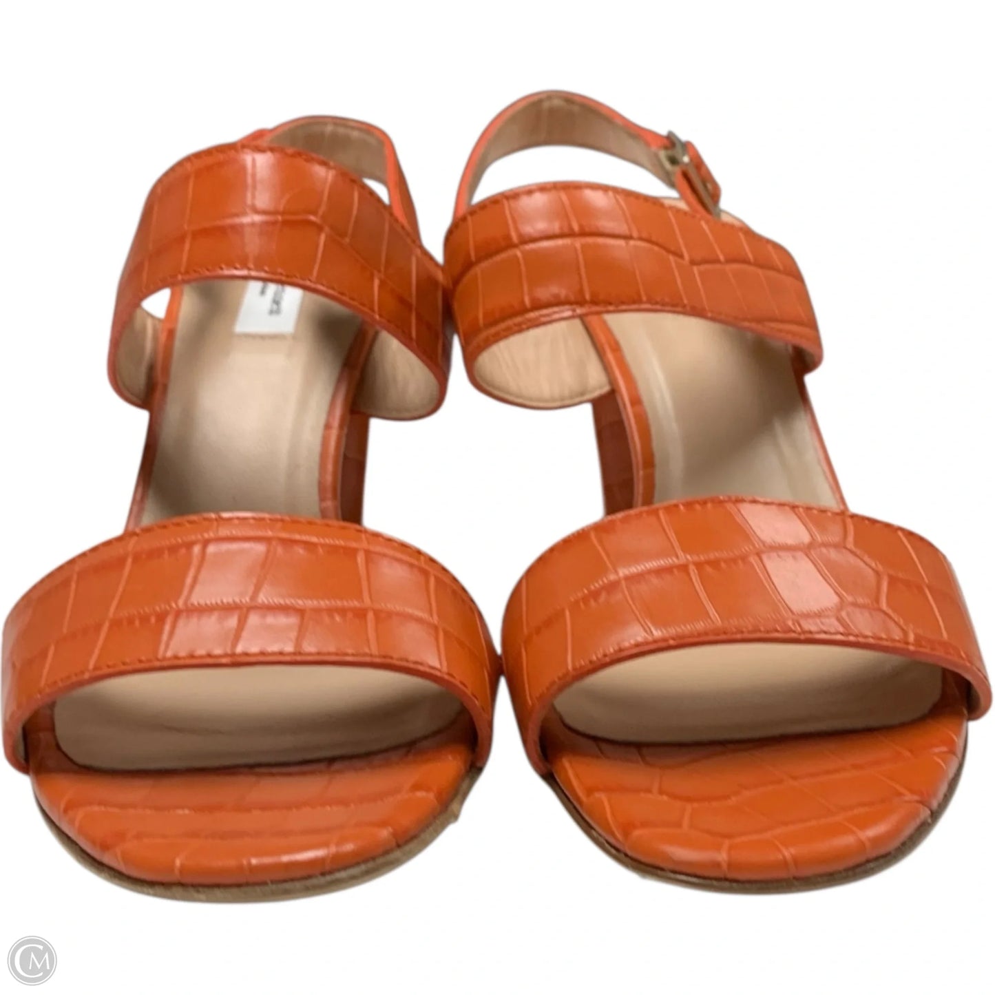 Sandals Heels Block By Lk Bennett In Orange, Size: 8.5