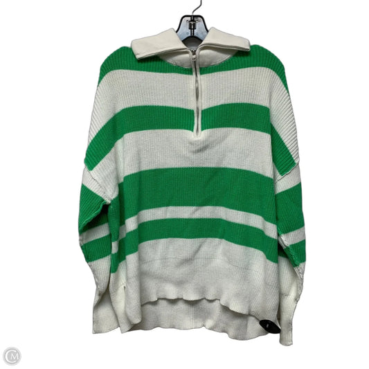 Sweater By Aerie In Green & White, Size: S
