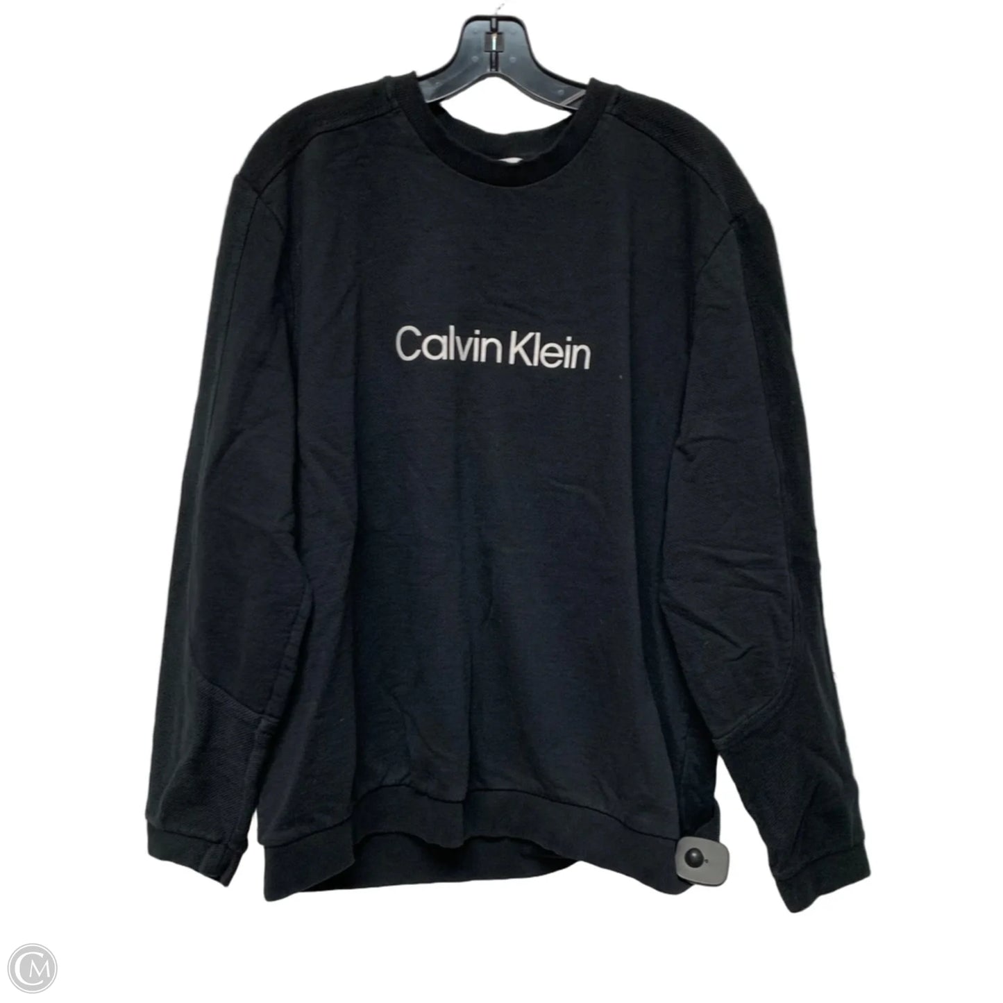 Sweatshirt Crewneck By Calvin Klein In Black, Size: Xl