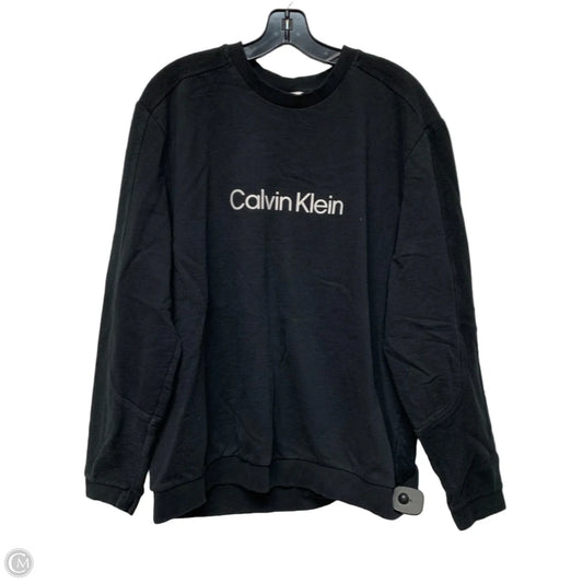 Sweatshirt Crewneck By Calvin Klein In Black, Size: Xl