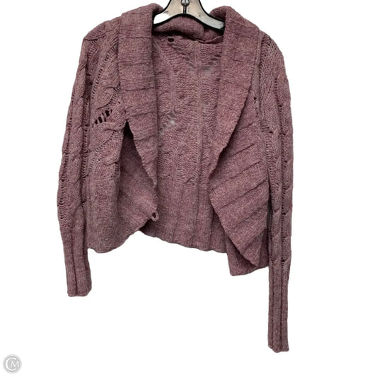 Sweater Cardigan By Free People In Purple, Size: L