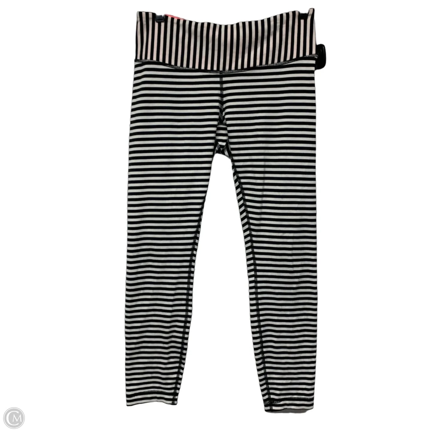 Athletic Leggings By Lululemon In Black & White, Size: M