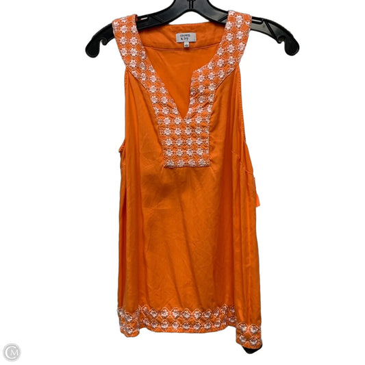 Top Sleeveless By Crown And Ivy In Orange, Size: L
