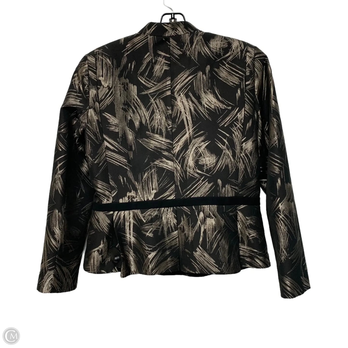 Blazer Designer By Lafayette 148 In Black & Brown, Size: S