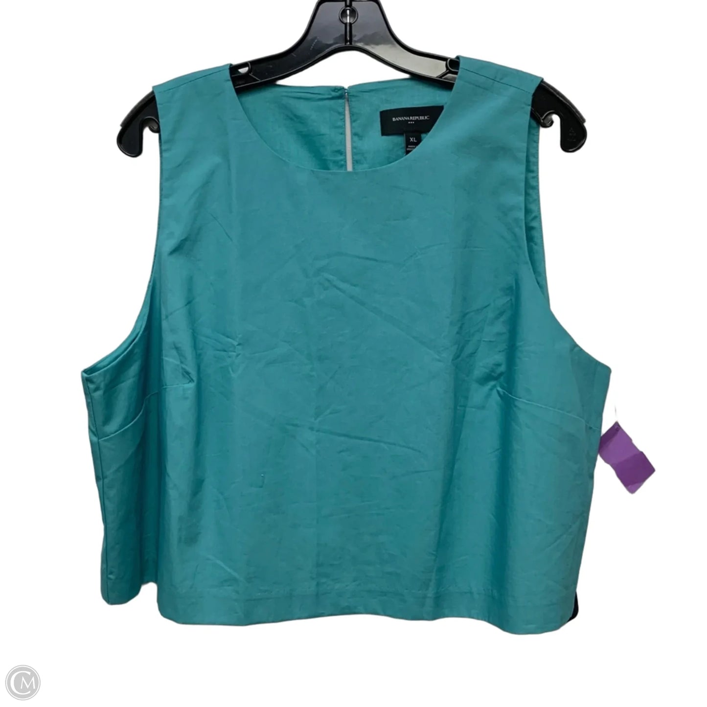 Top Sleeveless Basic By Banana Republic In Teal, Size: Xl
