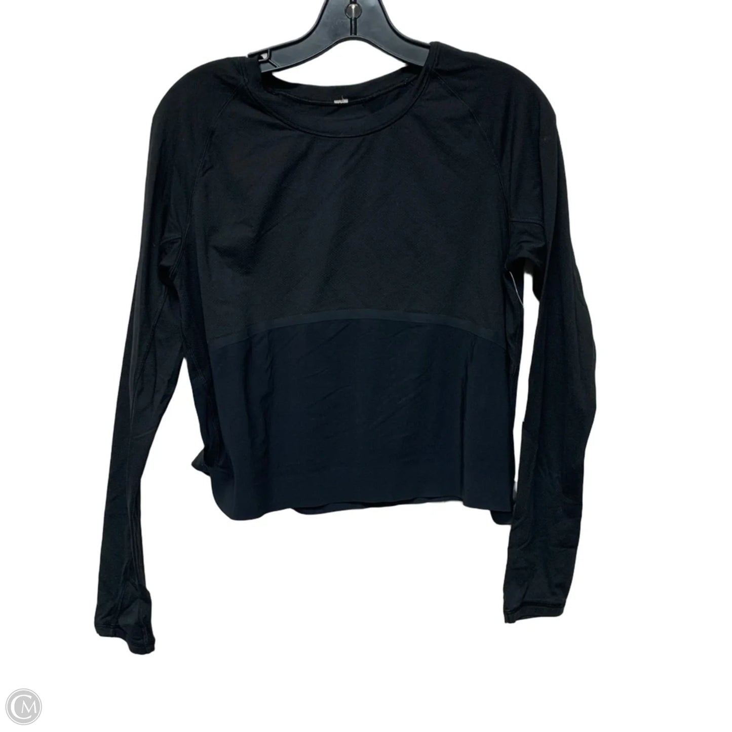 Athletic Top Long Sleeve Crewneck By Lululemon In Black, Size: S