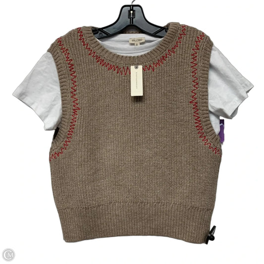 Top Short Sleeve By Pilcro In Brown & White, Size: S