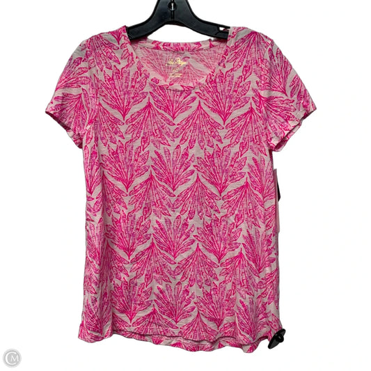 Top Short Sleeve Designer By Lilly Pulitzer In Pink, Size: Xs