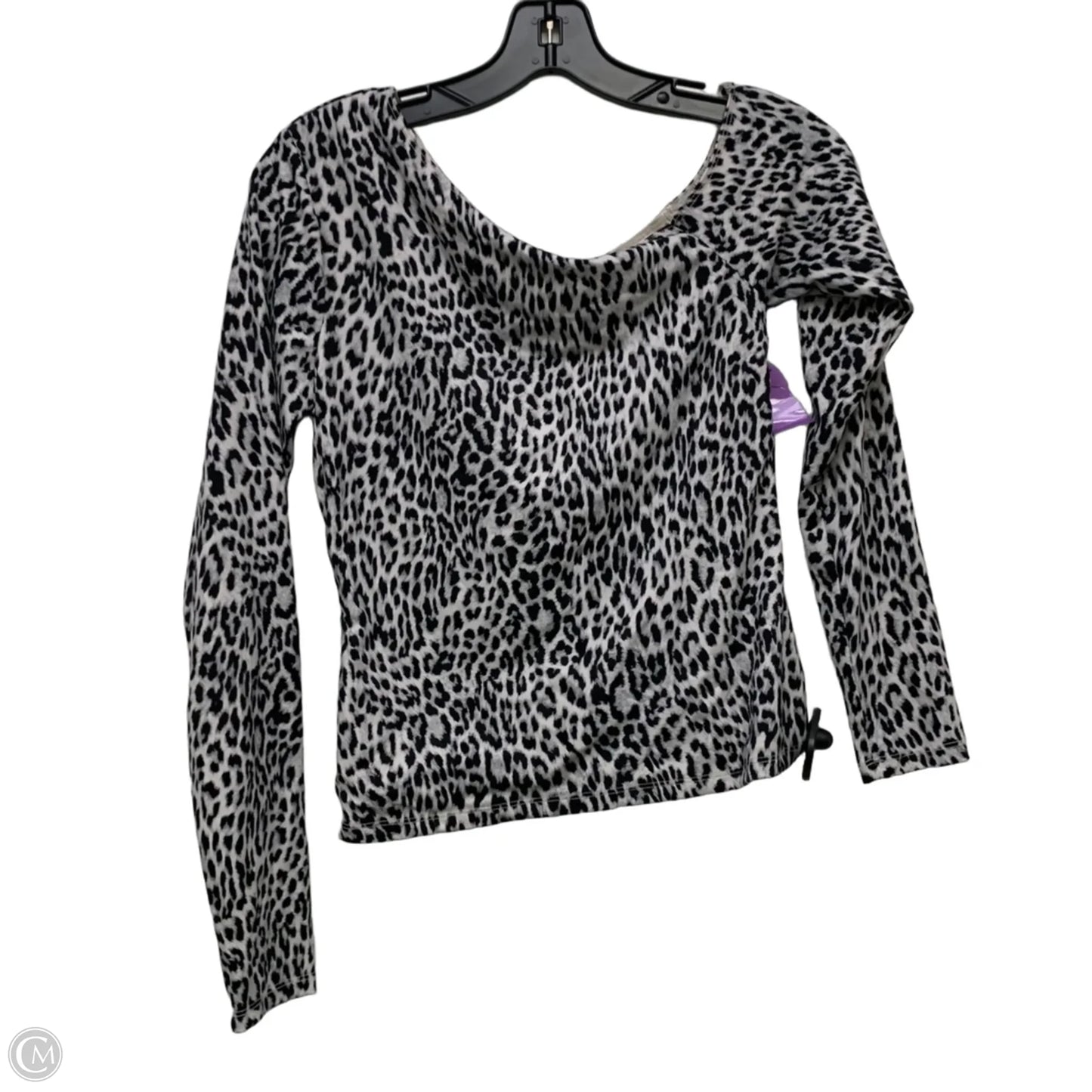 Top Long Sleeve By Good American In Grey, Size: S