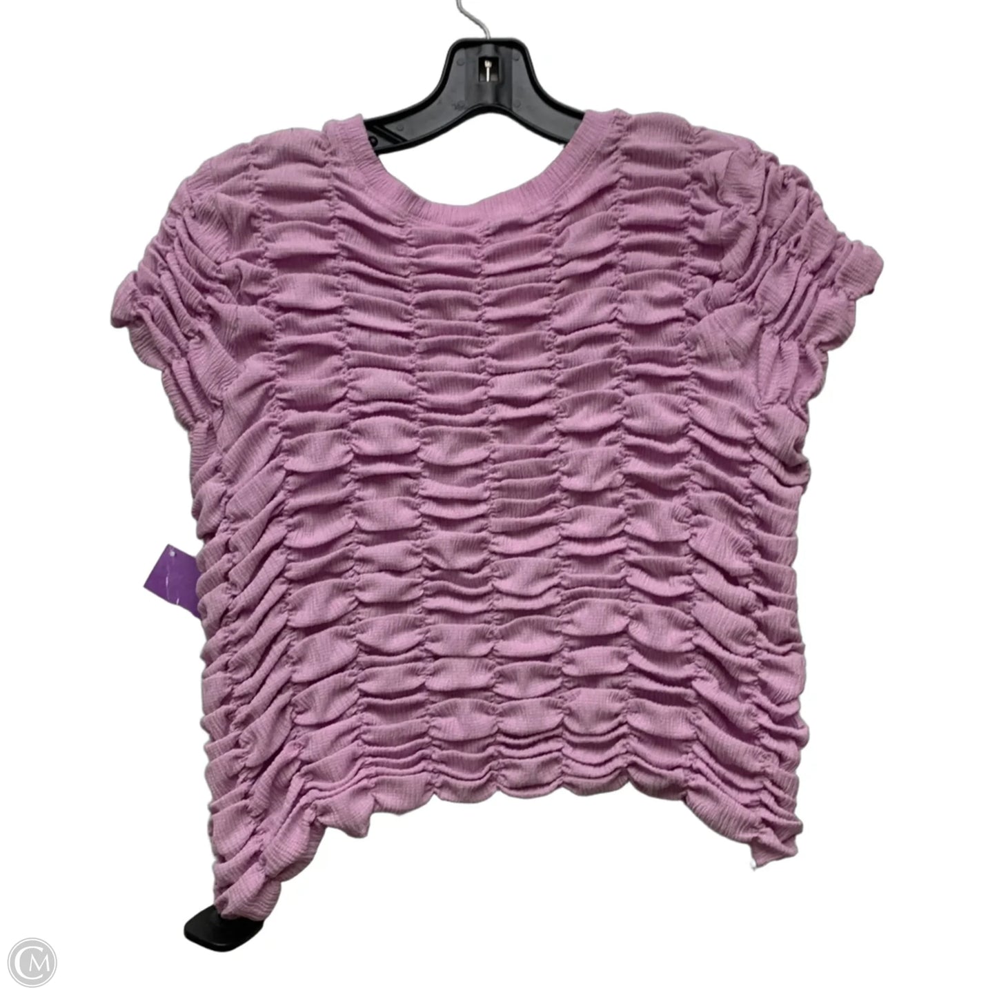 Top Short Sleeve By Anthropologie In Purple, Size: Xl