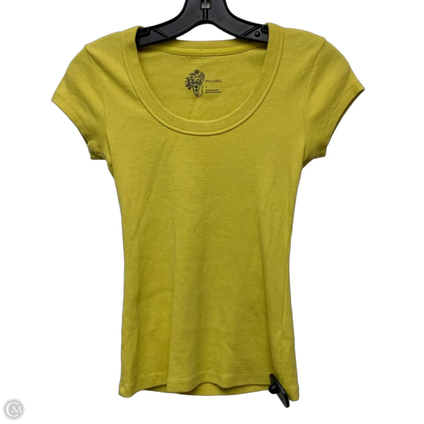 Top Short Sleeve Basic By Pilcro In Yellow, Size: S